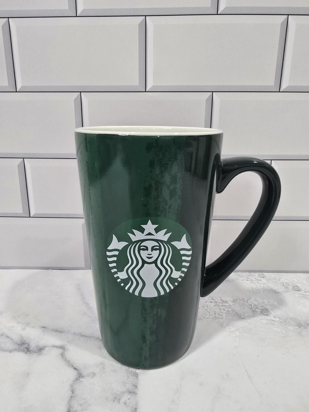 NEW Starbucks 2021 Holiday Brush Strokes Ceramic Coffee Mug 16 oz Tall